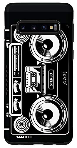 Galaxy S10 Vintage Boombox Retro 80s 90s Music Cassette Player Case