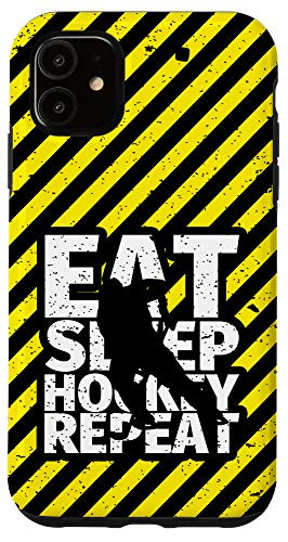 iPhone 11 Hockey Players EAT SLEEP HOCKEY REPEA Case