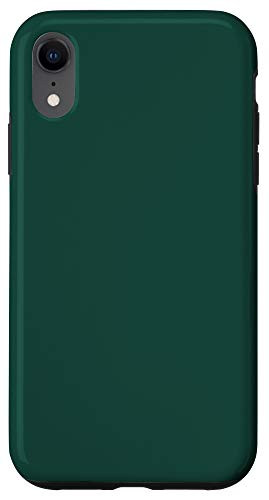 iPhone XR MSU Green Simple Plain Blank Neutral Solid Color Case