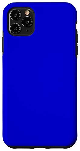 iPhone 11 Pro Max Medium Blue Simple Plain Blank Neutral Solid Color Case