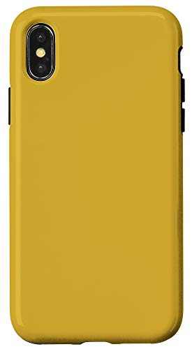 iPhone XXS Golden Simple Plain Blank Neutral Solid Color Case