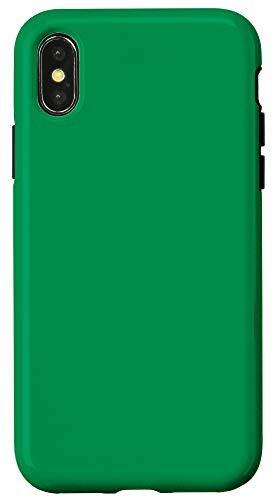 iPhone XXS Spanish Green Simple Plain Blank Neutral Solid Color Case