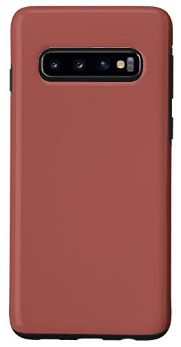 Galaxy S10 Redwood Brown-Red Simple Plain Blank Neutral Solid Color Case