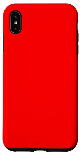 iPhone XS Max Sweet Red Apple Simple Plain Blank Neutral Solid Color Case
