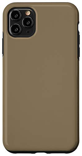 iPhone 11 Pro Max Shadow Brown Simple Plain Blank Neutral Solid Color Case
