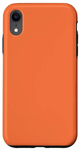 iPhone XR Mandarin Orange Simple Plain Blank Neutral Solid Color Case