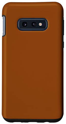 Galaxy S10e Saddle Brown Simple Plain Blank Neutral Solid Color Case