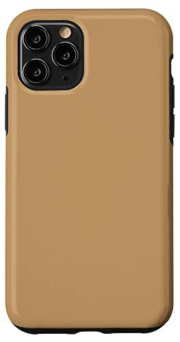 iPhone 11 Pro Wooden Brown Simple Plain Blank Neutral Solid Color Case
