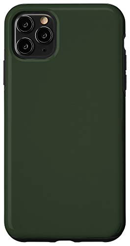iPhone 11 Pro Max Kombu Green Simple Plain Blank Neutral Solid Color Case
