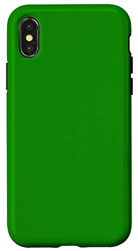 iPhone XXS India Green Simple Plain Blank Neutral Solid Color Case