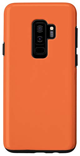 Galaxy S9 Mandarin Orange Simple Plain Blank Neutral Solid Color Case