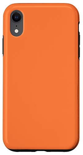 iPhone XR Mango Tango Orange Simple Plain Blank Neutral Solid Color Case