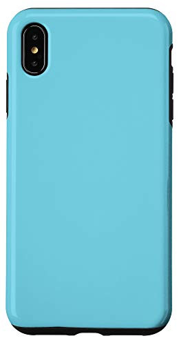 iPhone XS Max Middle Blue Simple Plain Blank Neutral Solid Color Case