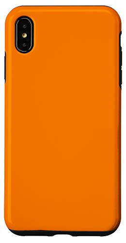 iPhone XS Max Orange Simple Plain Blank Neutral Solid Color Case