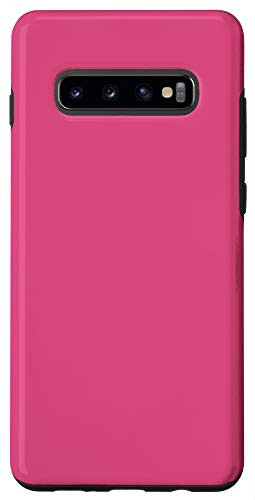 Galaxy S10 Fandango Pink Simple Plain Blank Neutral Solid Color Case