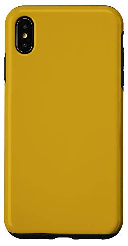 iPhone XS Max Lemon Curry Simple Plain Blank Neutral Solid Color Case