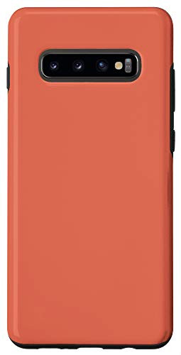 Galaxy S10 Terra Cotta Simple Plain Blank Neutral Solid Color Case