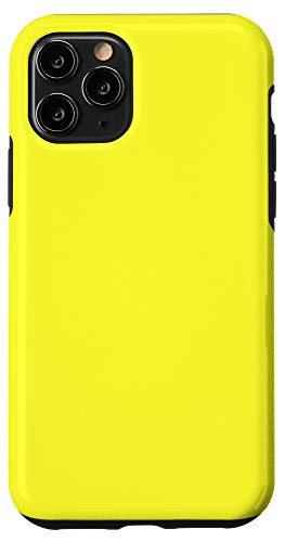 iPhone 11 Pro Maximum Yellow Simple Plain Blank Neutral Solid Color Case