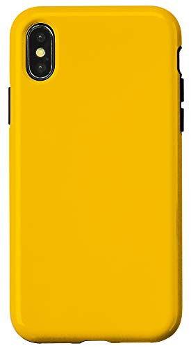iPhone XXS Goldenrod Blommon Simple Plain Blank Neutral Solid Color Case