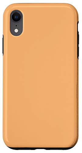 iPhone XR Mellow Apricot Simple Plain Blank Neutral Solid Color Case