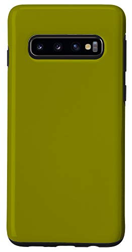 Galaxy S10 Olive Green Simple Plain Blank Neutral Solid Color Case