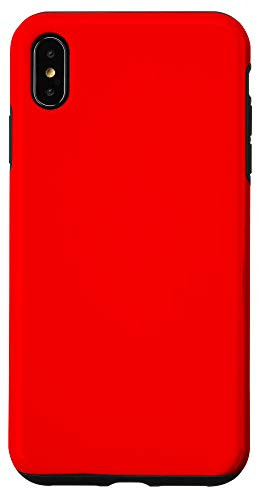 iPhone XS Max Glowing Red Simple Plain Blank Neutral Solid Color Case