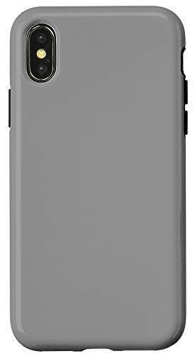 iPhone XXS Spanish Gray Simple Plain Blank Neutral Solid Color Case