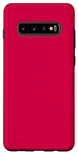 Galaxy S10 Spanish Carmine Red Simple Plain Blank Neutral Solid Color Case