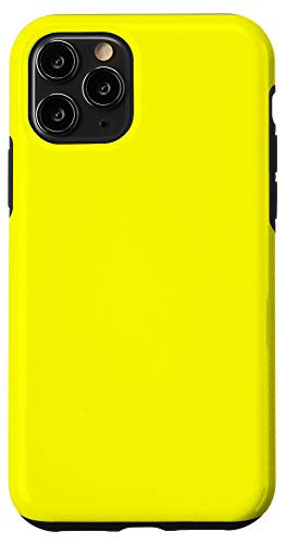 iPhone 11 Pro Yellow Simple Plain Blank Neutral Solid Color Case