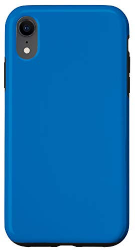 iPhone XR Spanish Blue Simple Plain Blank Neutral Solid Color Case