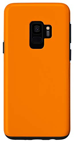 Galaxy S9 Orange Simple Plain Blank Neutral Solid Color Case
