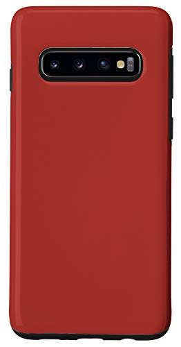 Galaxy S10 Sweet Brown Red Simple Plain Blank Neutral Solid Color Case