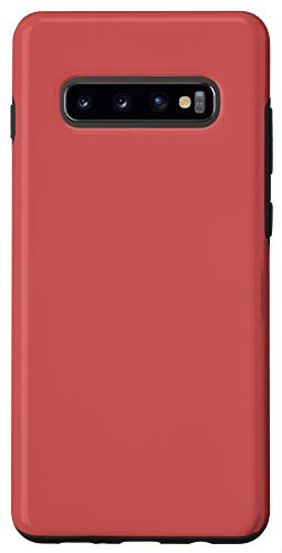 Galaxy S10 Indian Red Simple Plain Blank Neutral Solid Color Case