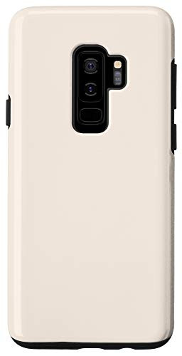 Galaxy S9 Linen White Pink Simple Plain Blank Neutral Solid Color Case