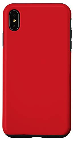 iPhone XS Max Fire Engine Red Simple Plain Blank Neutral Solid Color Case