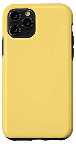 iPhone 11 Pro Mellow Yellow Simple Plain Blank Neutral Solid Color Case