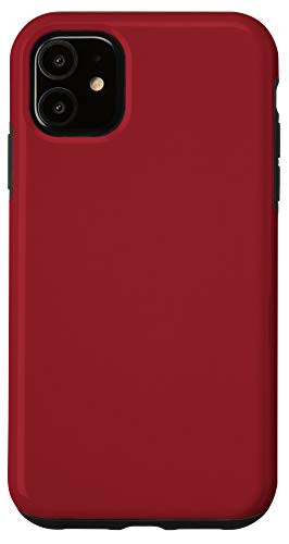 iPhone 11 Japanese Carmine Red Simple Plain Blank Neutral Solid Color Case