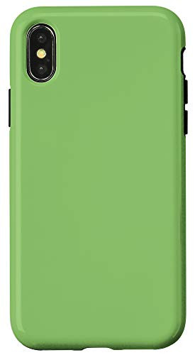 iPhone XXS Pistachio Green Simple Plain Blank Neutral Solid Color Case
