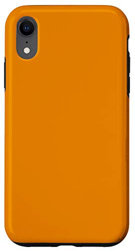 iPhone XR Fulvous Orange Simple Plain Blank Neutral Solid Color Case