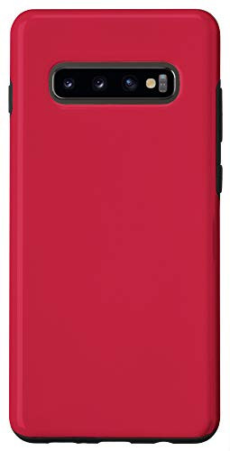 Galaxy S10 French Raspberry Simple Plain Blank Neutral Solid Color Case