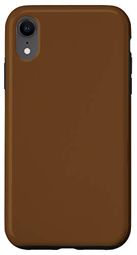 iPhone XR Kobicha Brown Simple Plain Blank Neutral Solid Color Case