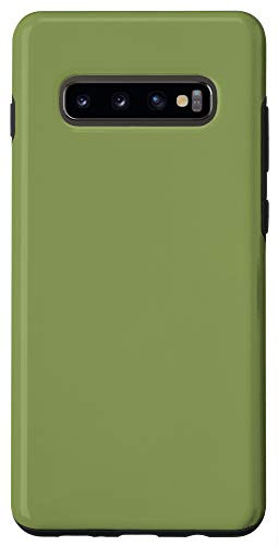 Galaxy S10 Moss Green Simple Plain Blank Neutral Solid Color Case