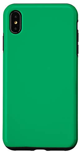 iPhone XS Max GO Green Simple Plain Blank Neutral Solid Color Case