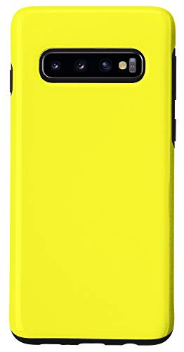 Galaxy S10 Maximum Yellow Simple Plain Blank Neutral Solid Color Case
