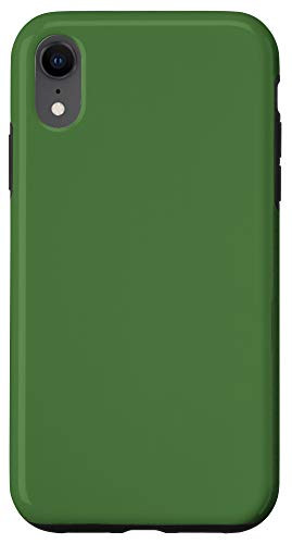 iPhone XR Fern Green Simple Plain Blank Neutral Solid Color Case