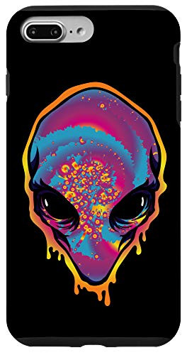 iPhone 7 Plus8 Plus Rainbow Tie Dye Alien Head Trippy Rave Alien Case