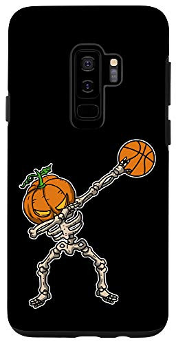 Galaxy S9 Dabbing Skeleton Basketball Pumpkin Head Halloween Costume Case