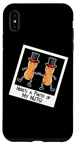 iPhone XS Max Photo of Nuts Peanuts Pun Dumb Joke Idiot Pun Case