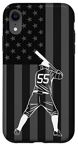 iPhone XR Baseball Softball Player Number 55 Case
