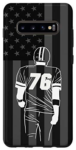 Galaxy S10 American Football Player Number 76 Case